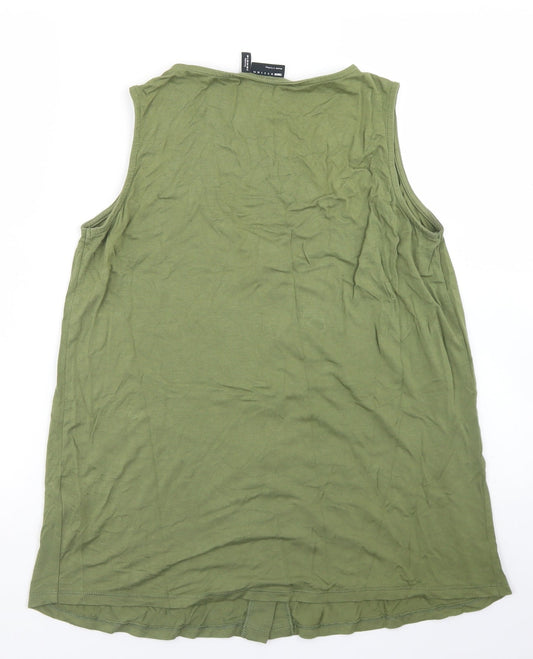 Womens UK Size 6 ASOS Green Basic Tank