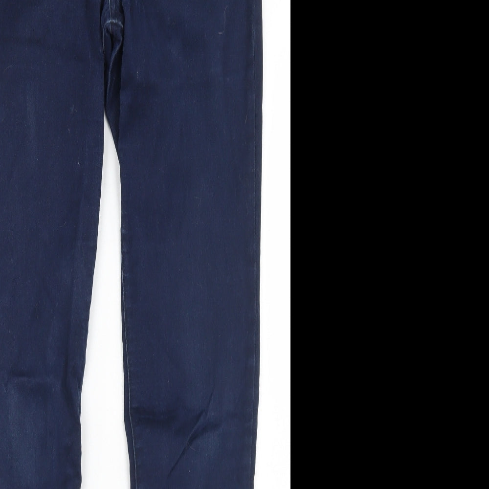 New Look Womens Blue  Cotton Skinny Jeans Size 8 L29 in Regular Button