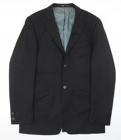 Mens UK Size 38 River Island Regular Black Suit Jacket