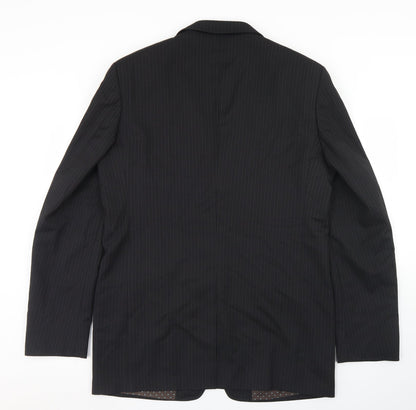 Mens UK Size 38 River Island Regular Black Suit Jacket
