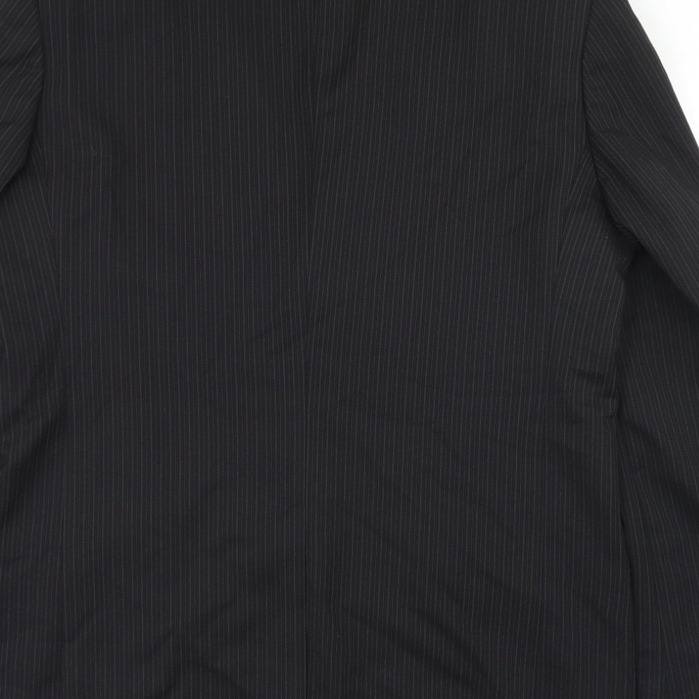 Mens UK Size 38 River Island Regular Black Suit Jacket