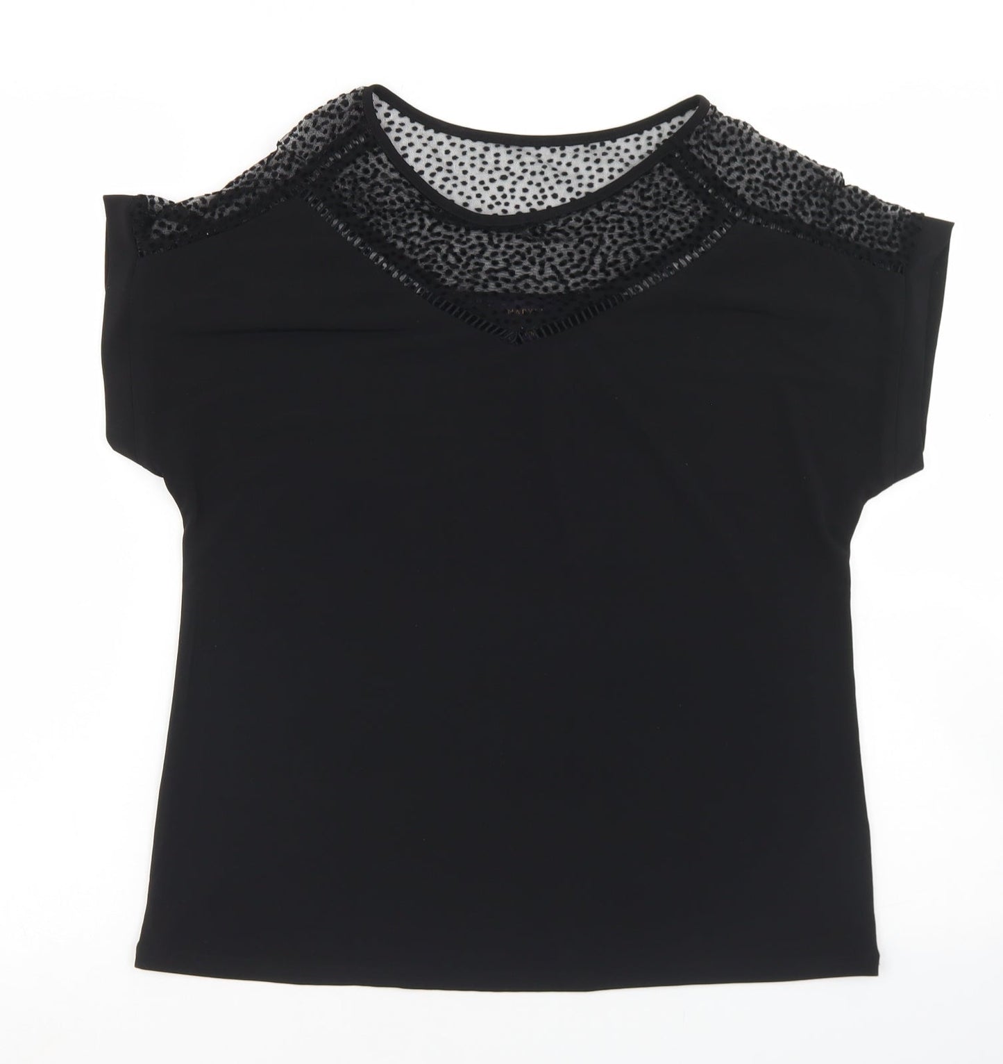 Womens UK Size 10 Amaryllis Black Basic Blouse