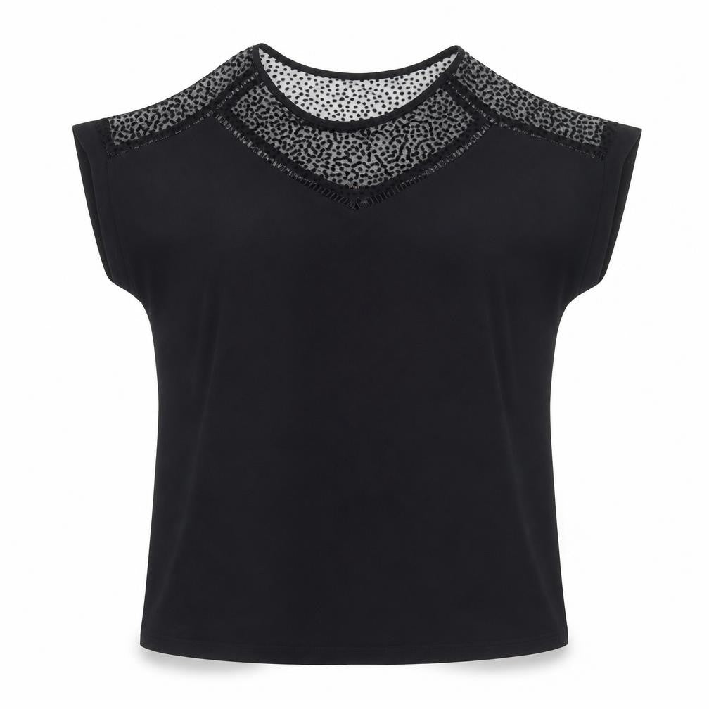 Womens UK Size 10 Amaryllis Black Basic Blouse