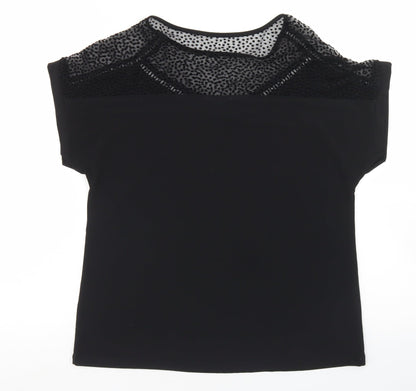 Womens UK Size 10 Amaryllis Black Basic Blouse