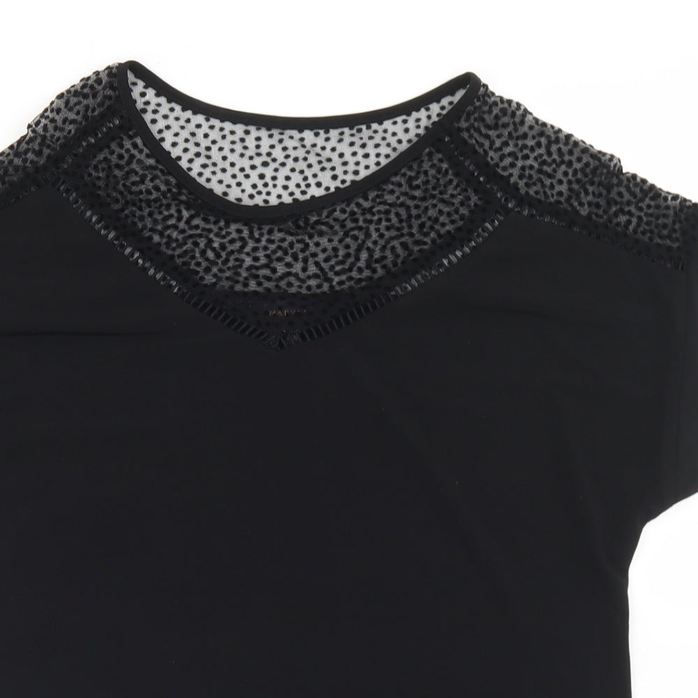 Womens UK Size 10 Amaryllis Black Basic Blouse