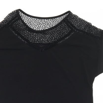 Womens UK Size 10 Amaryllis Black Basic Blouse
