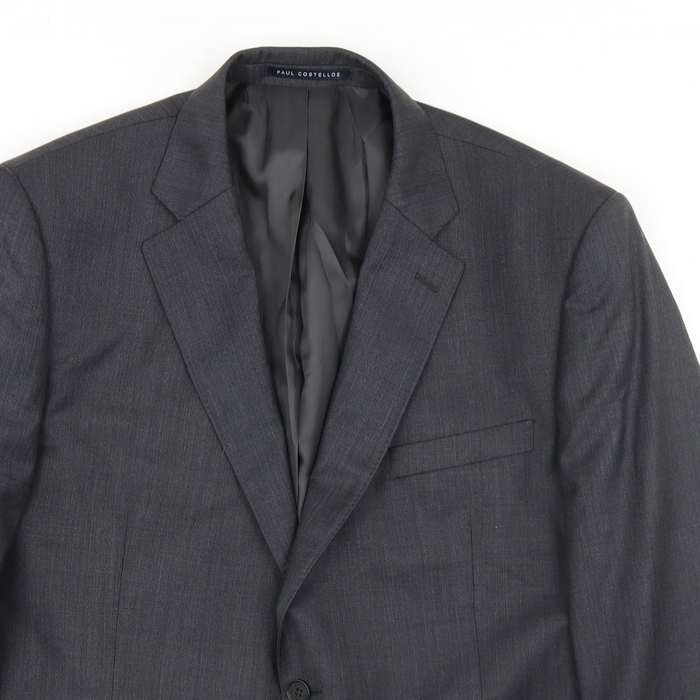 Mens UK Size 44 Paul Costelloe Regular Grey Suit Jacket