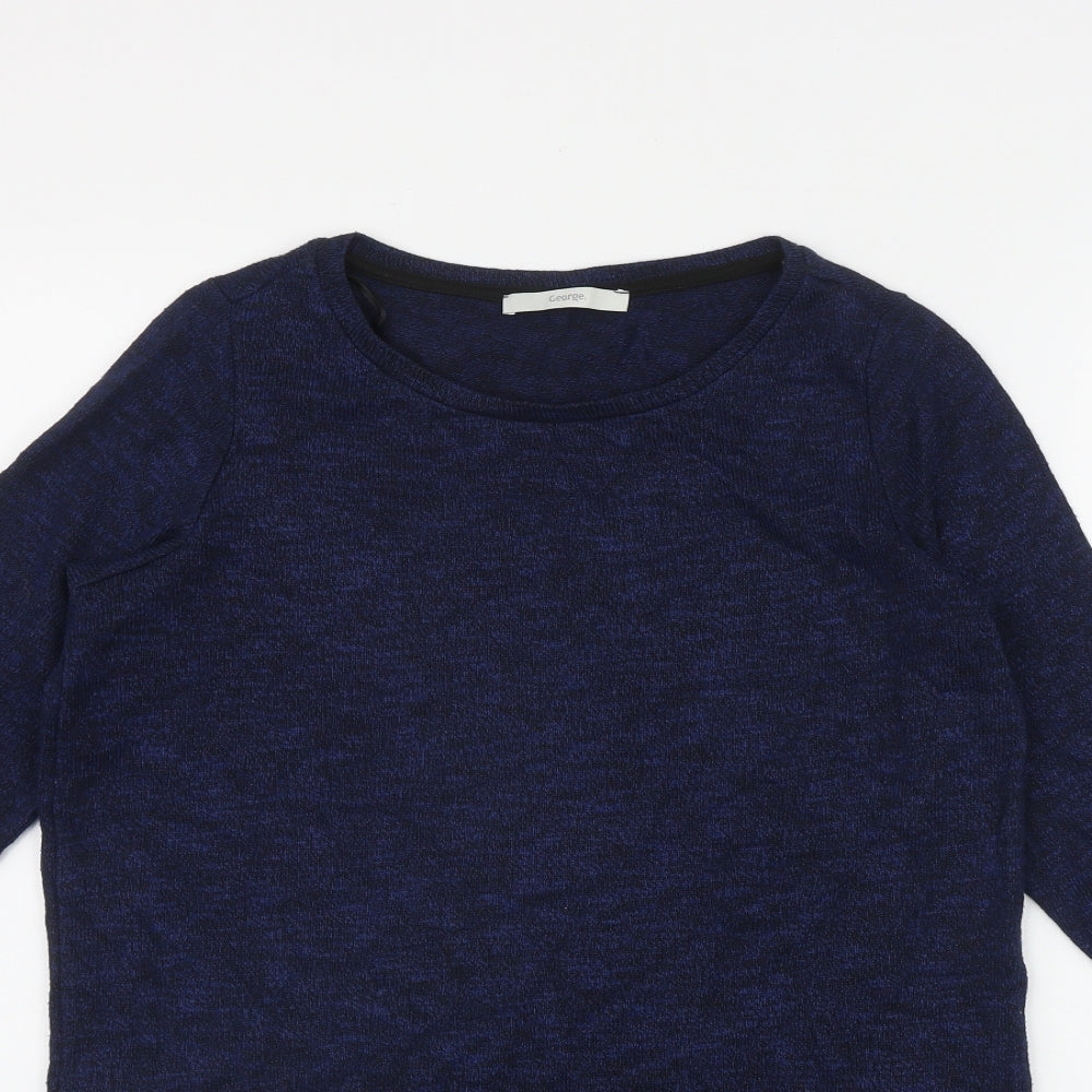 George Womens Black Round Neck  Viscose Pullover Jumper Size 14