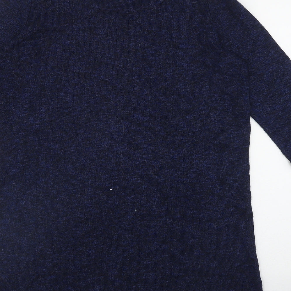 George Womens Black Round Neck  Viscose Pullover Jumper Size 14