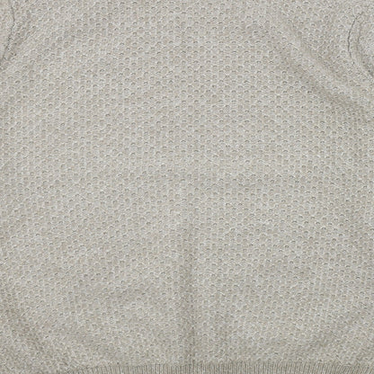 Marks and Spencer Mens Beige Round Neck  Acrylic Pullover Jumper Size 2XL