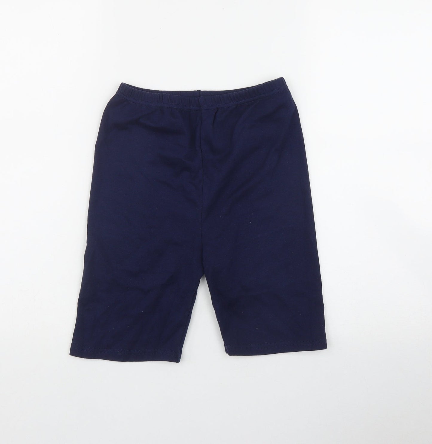 Preworn Womens Blue  Cotton Biker Shorts Size S L7.5 in Regular Pull On