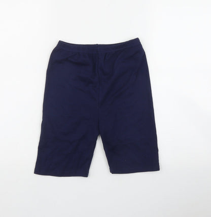 Preworn Womens Blue  Cotton Biker Shorts Size S L7.5 in Regular Pull On