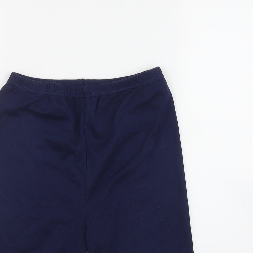 Preworn Womens Blue  Cotton Biker Shorts Size S L7.5 in Regular Pull On
