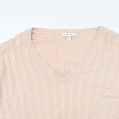 Womens UK Size M Topshop Pink Pullover Jumper