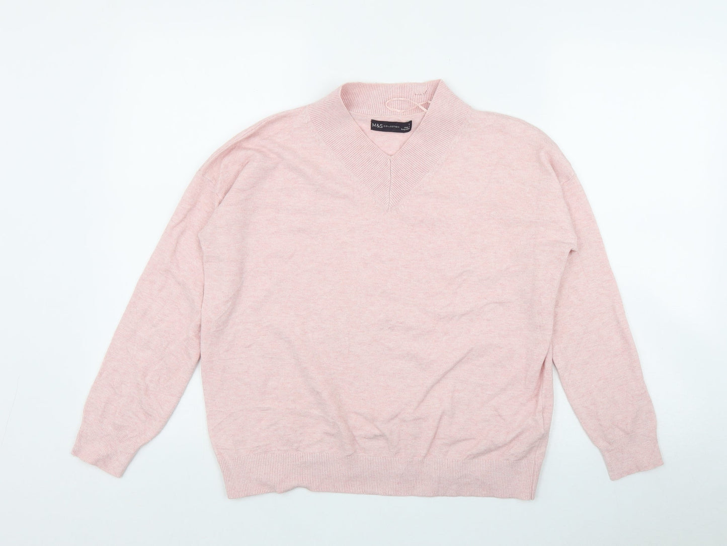 Womens UK Size S Marks and Spencer Pink Pullover Jumper