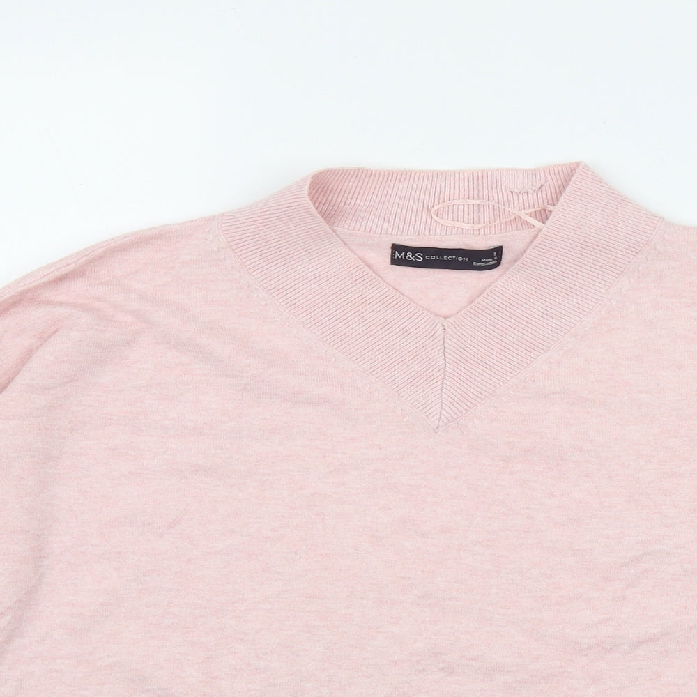 Womens UK Size S Marks and Spencer Pink Pullover Jumper