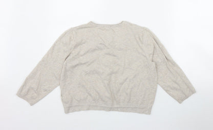 Womens UK Size L H&M Beige Cardigan Jumper