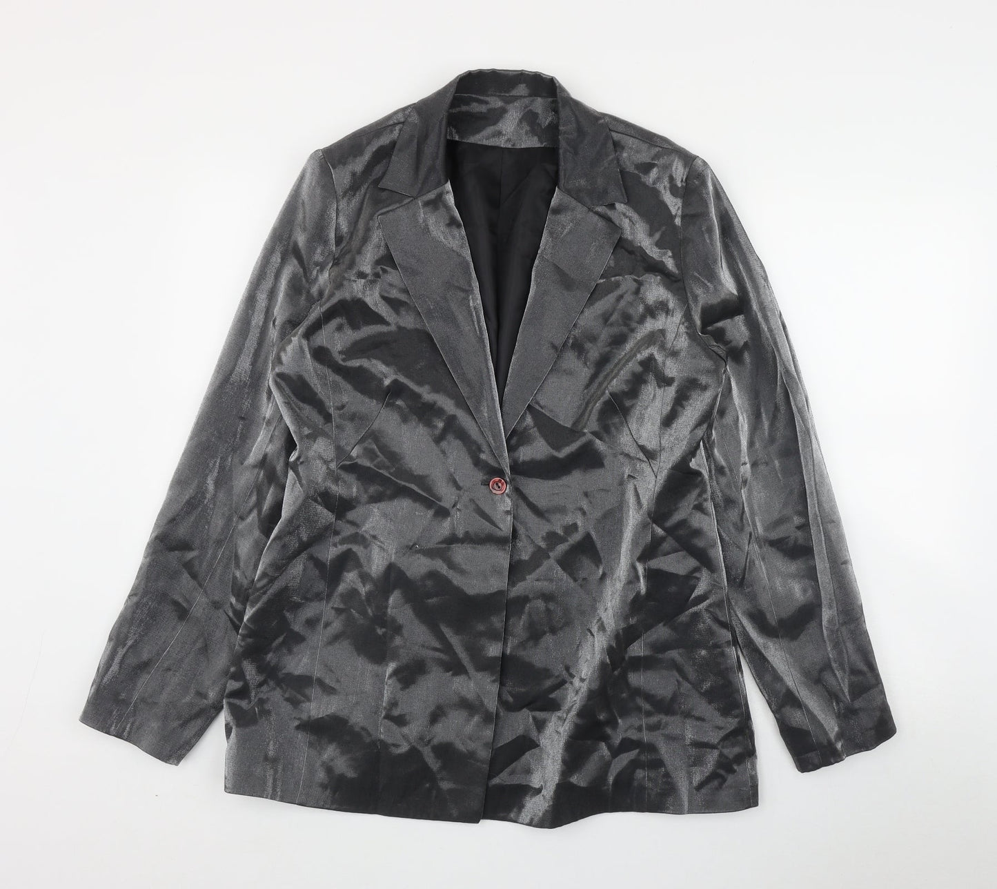 NLCollection Womens Silver   Jacket Blazer Size 14  Button