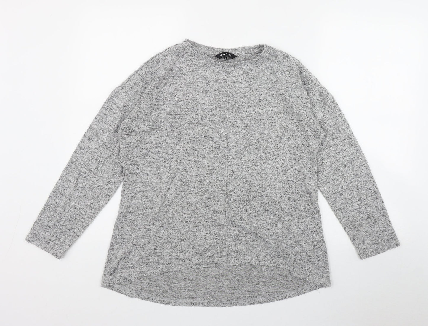 Womens UK Size 12 Peacocks Grey Pullover Jumper