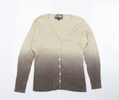 Womens UK Size One Size Casamia Beige Cardigan Jumper
