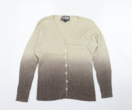 Womens UK Size One Size Casamia Beige Cardigan Jumper