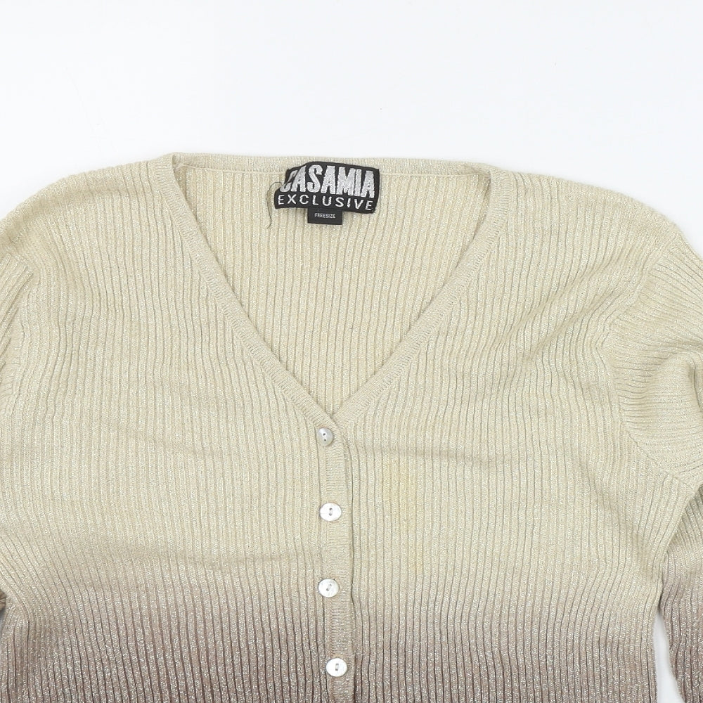 Womens UK Size One Size Casamia Beige Cardigan Jumper