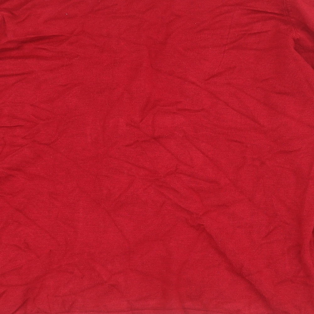 Womens UK Size 12 CC Red Cardigan Jumper