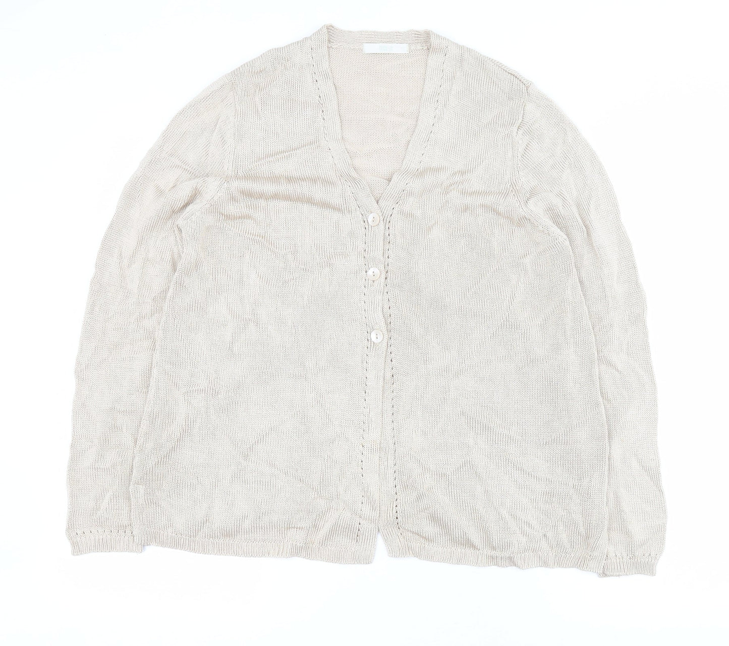 Womens UK Size 12 Marks and Spencer Gold Cardigan Jumper