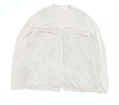 Womens UK Size 12 Marks and Spencer Gold Cardigan Jumper