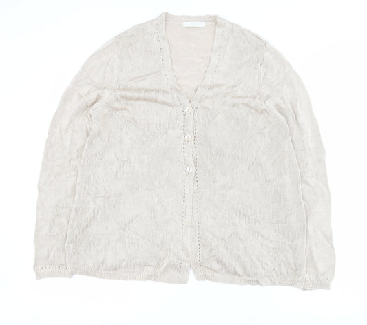 Womens UK Size 12 Marks and Spencer Gold Cardigan Jumper