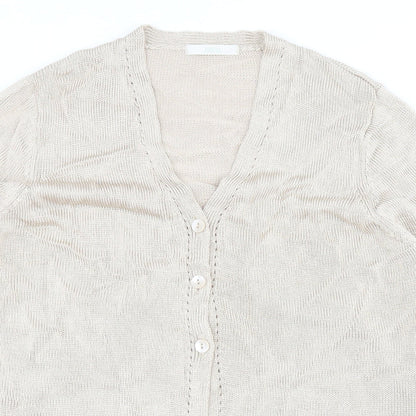 Womens UK Size 12 Marks and Spencer Gold Cardigan Jumper