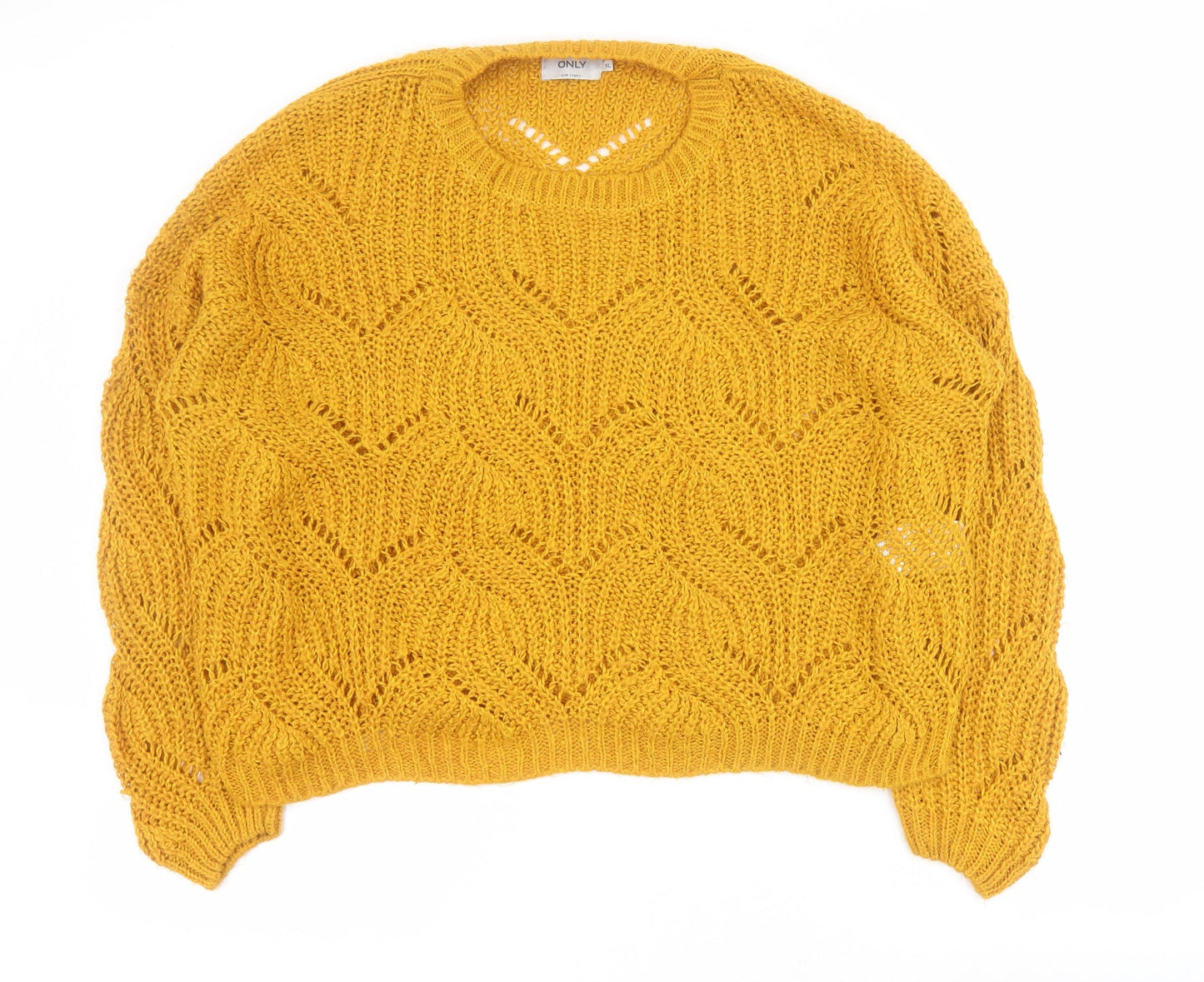 Womens UK Size XL Only Yellow Pullover Jumper