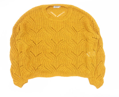 Womens UK Size XL Only Yellow Pullover Jumper