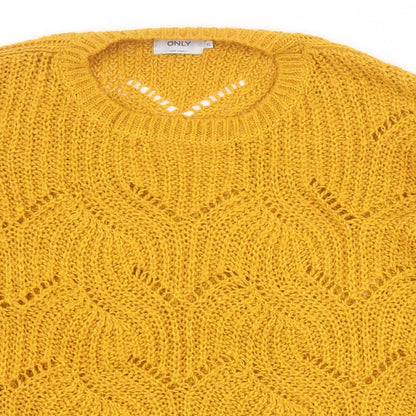 Womens UK Size XL Only Yellow Pullover Jumper