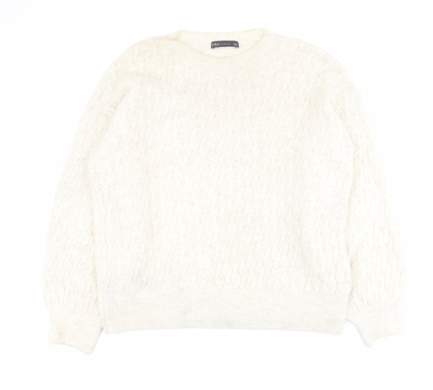 Womens UK Size L Marks and Spencer Beige Pullover Jumper