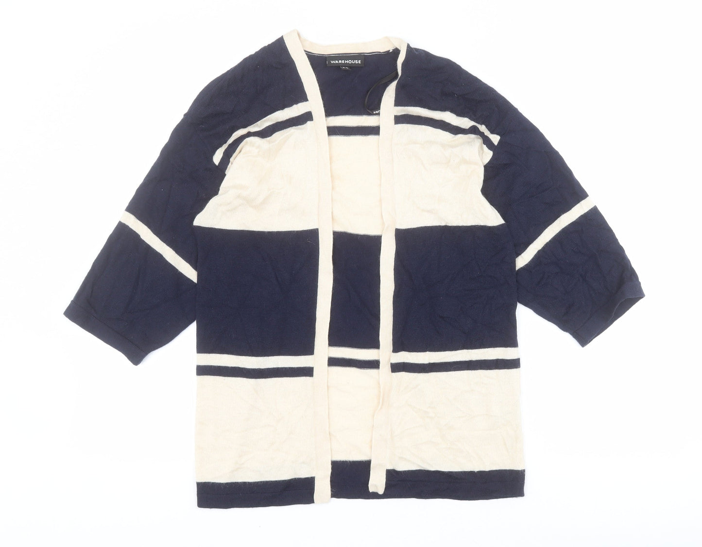 Womens UK Size 10 Warehouse Blue Cardigan Jumper