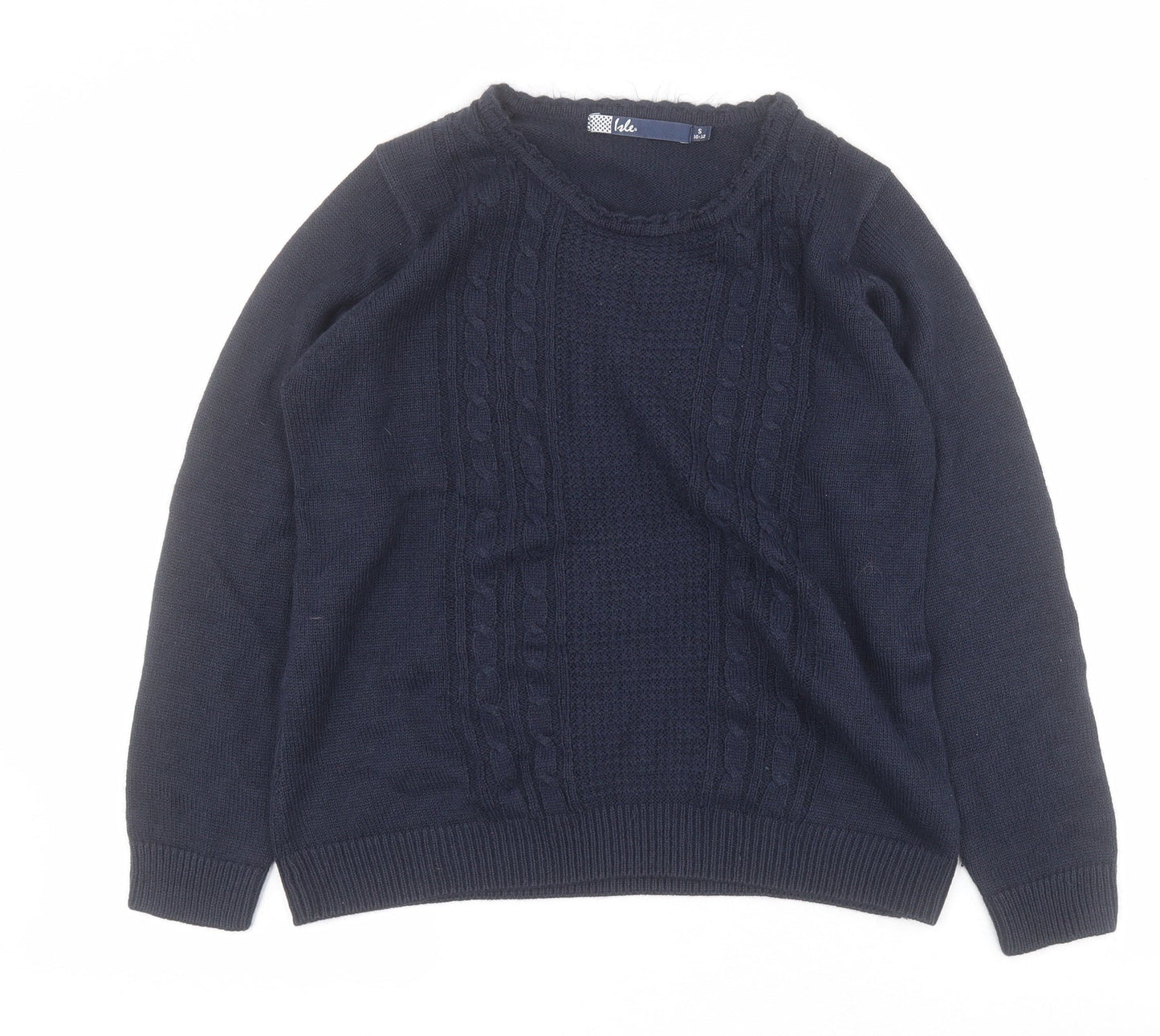 Womens UK Size S Isle Blue Pullover Jumper