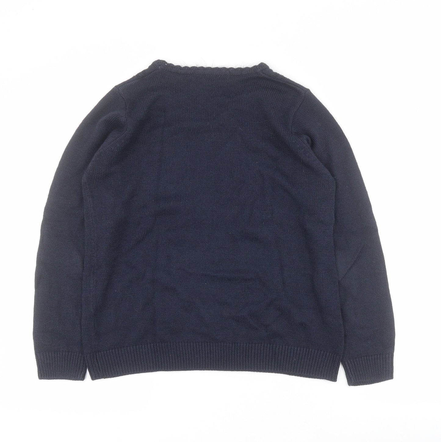 Womens UK Size S Isle Blue Pullover Jumper