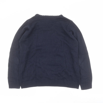 Womens UK Size S Isle Blue Pullover Jumper