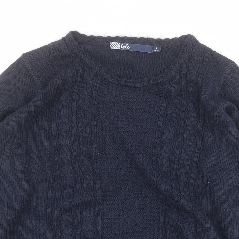 Womens UK Size S Isle Blue Pullover Jumper