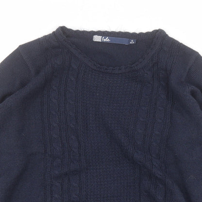 Womens UK Size S Isle Blue Pullover Jumper