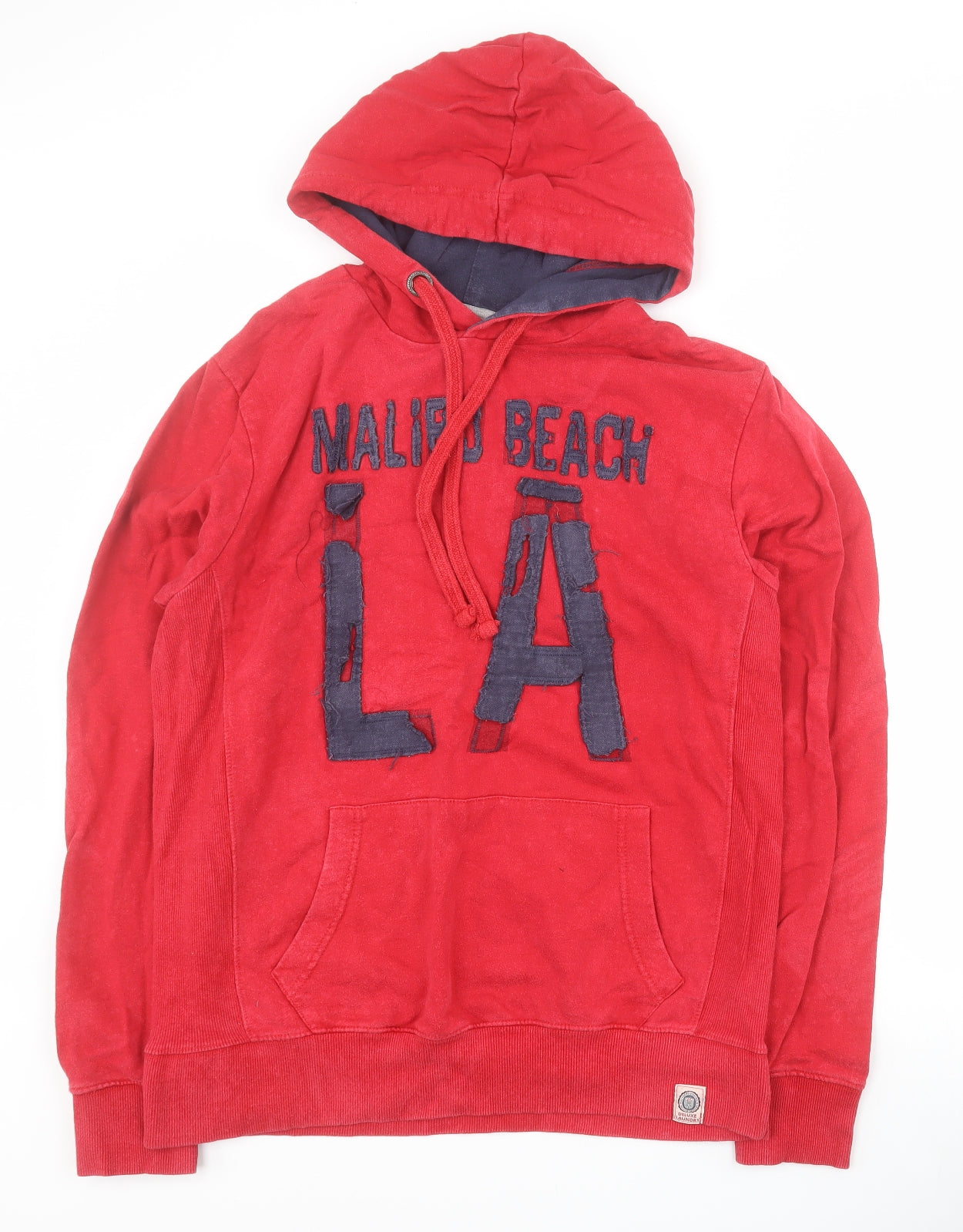 Deluxe Laundry Mens Red  Cotton Pullover Hoodie Size M