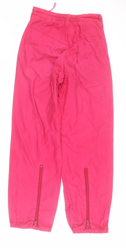 Skila Womens Pink  Cotton Snow Pants Trousers Size S L28 in Regular Drawstring