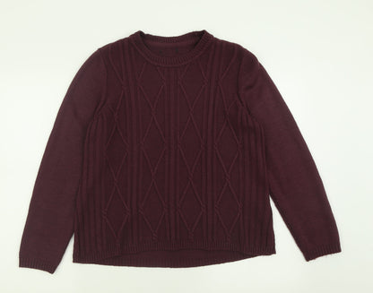 Womens UK Size M BM Purple Pullover Jumper