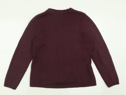 Womens UK Size M BM Purple Pullover Jumper