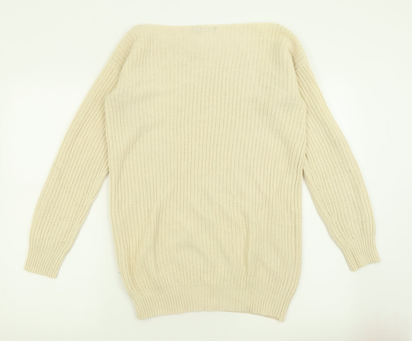 Womens UK Size M Nasty Gal Beige Pullover Jumper