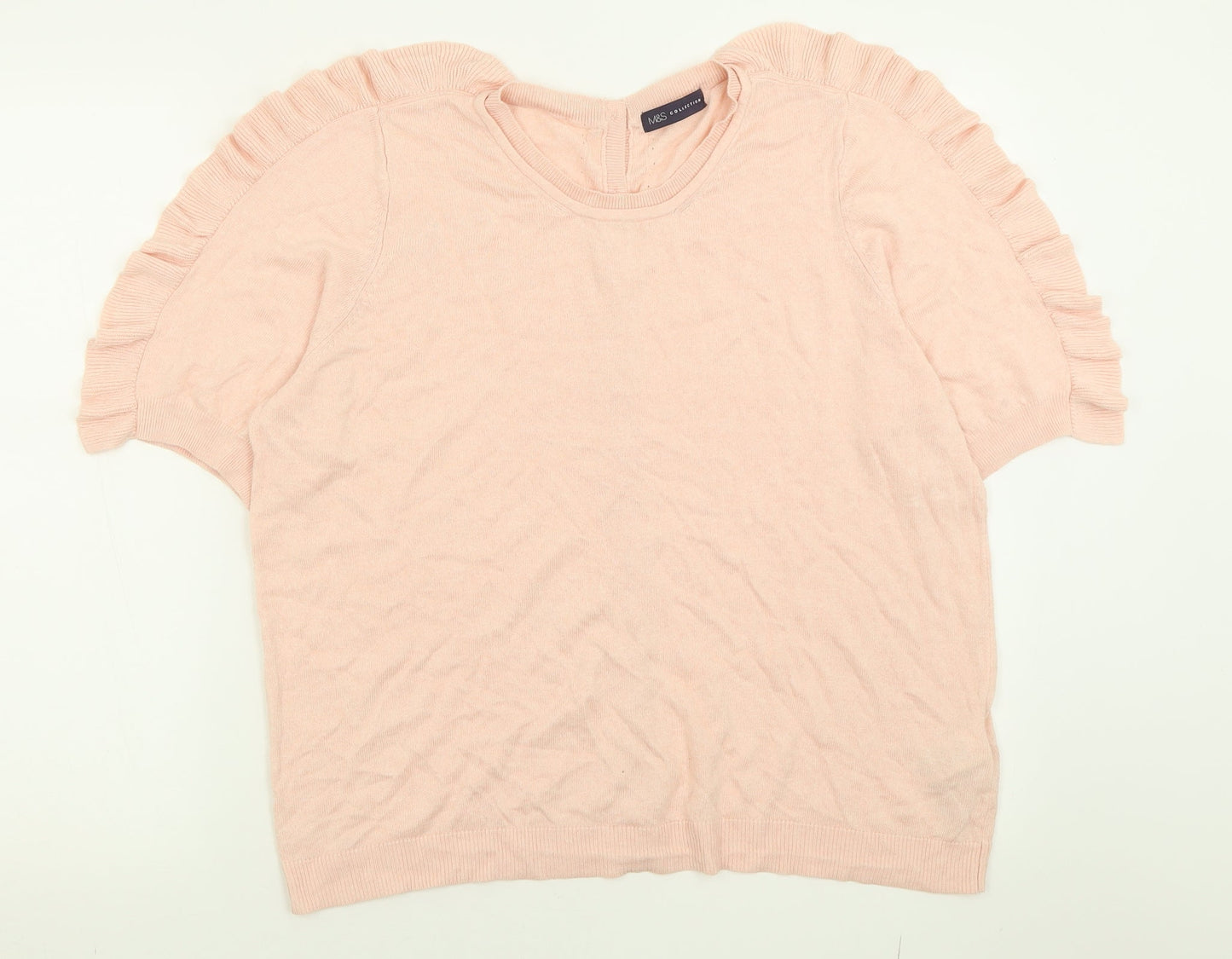 Womens UK Size 18 Marks and Spencer Pink Pullover Jumper