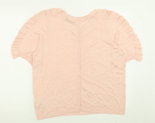 Womens UK Size 18 Marks and Spencer Pink Pullover Jumper