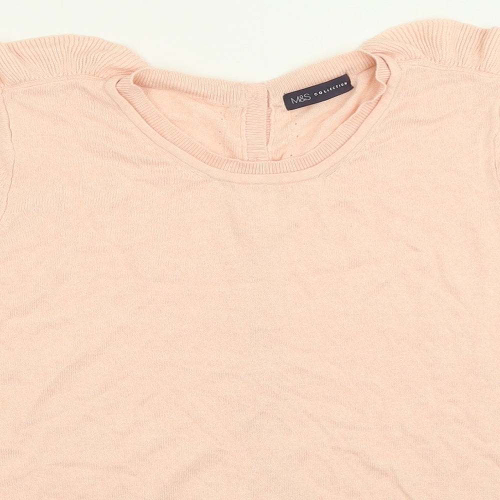 Womens UK Size 18 Marks and Spencer Pink Pullover Jumper