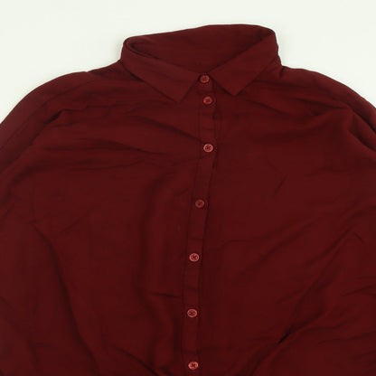 Womens UK Size S BDG Red Basic Button-Up